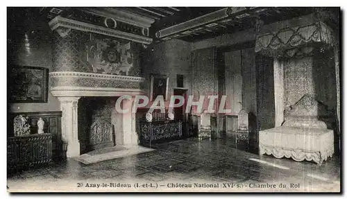 Azay le Rideau Ansichtskarte AK Chateau national Chambre du roi