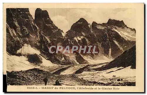 Ansichtskarte AK Massifdu Pelvoux l&#39ailefroide et le glacier noir