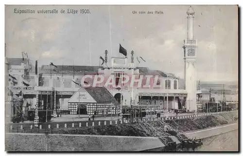 Belgie Belgique Exposition universelle de Liege 1905 Cartes postales Un coin des Halls