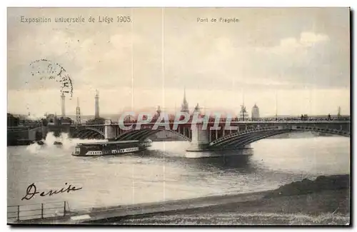 Belgie Belgique Exposition universelle de Liege 1905 Ansichtskarte AK Pont de Fragnee