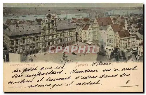 Belgie Belgique Anvers Cartes postales Grand place et l&#39Escaut