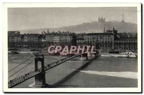 Lyon Cartes postales La passerelle du college