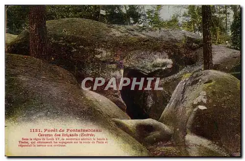 Fontainebleau Ansichtskarte AK Caverne des brigands (entree)