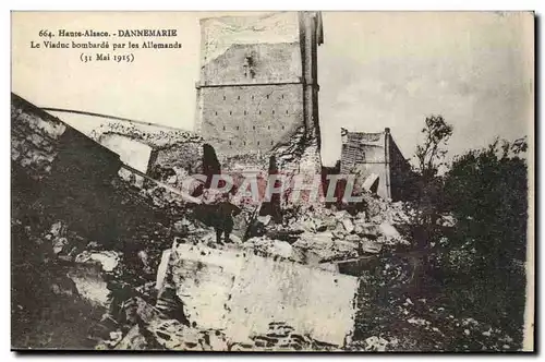 Haute Alsace Cartes postales Dannemarie Le viadux bombarde par les allemands