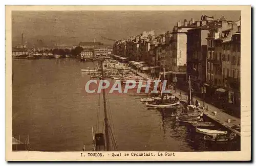 Toulon Ansichtskarte AK Quai de Cronstadt Le port