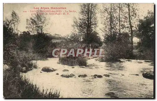 Saint Leonard des Bois Cartes postales La SArthe pres le pont de Saint Paul Alpes Mancelles