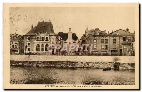 Verdun Cartes postales Avenue de la Victoire Vue prise du mess