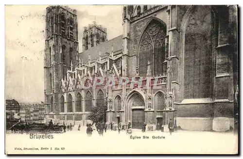 Belgie Belgique Bruxelles Ansichtskarte AK Eglise Ste Gudule