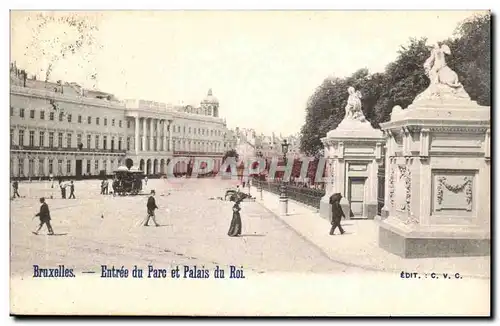 Belgie Belgique BRuxelles Ansichtskarte AK Entree du parc et palais du roi