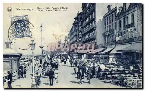 Belgie Belgique Blankenberghe Ansichtskarte AK Digue et hotel d&#39Hondt