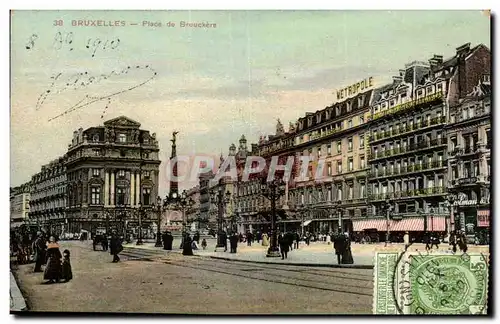 Belgie Belgique Bruxelles Ansichtskarte AK Place de Brouchere