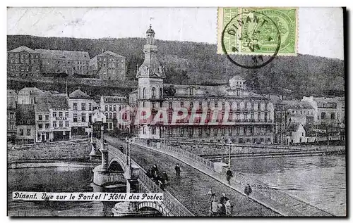 Belgie Belgique Dinant Cartes postales Vue sur le pont et l&#39hotel des Postes