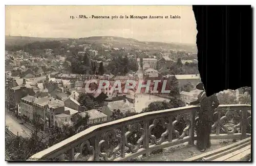 Belgie Belgique Spa Cartes postales Panorama pris de la montagne Annette et Lubin