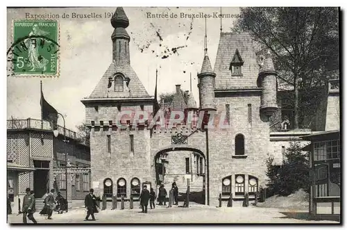 Belgie Belgique Exposition de BRuxelles 1910 Cartes postales Entree de Bruxelles KErmesse