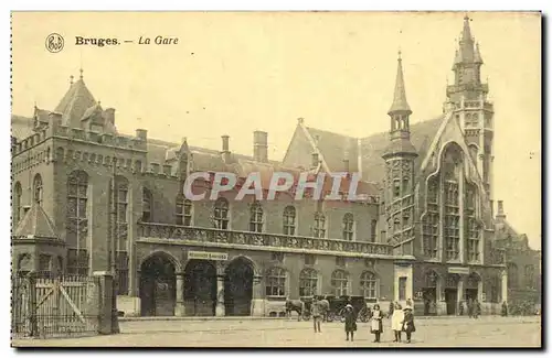 Belgie Belgique Bruges Ansichtskarte AK La gare