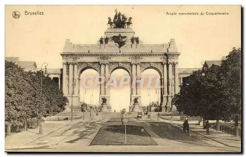 Belgie Belgique Bruxelles Ansichtskarte AK Arcade monumentale du cinquantenaire