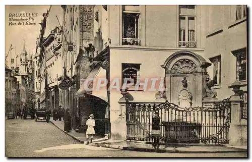 Belgie Belgique Bruxelles Cartes postales Manneken Pis Rue de l'etang