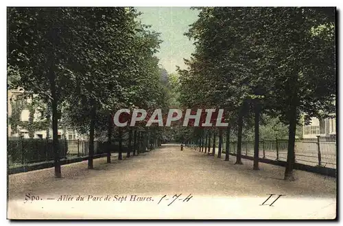 Belgie Belgique Spa Cartes postales Allee du parc de sept heures
