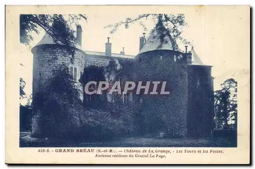 Grand Breau Ansichtskarte AK Chateau de la Grange Les tours et les Fosses Ancienne residence du General a Faye