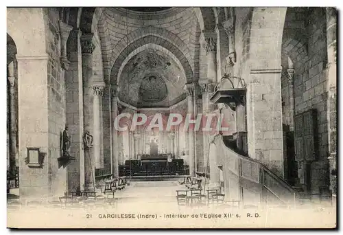 Gargilesse Cartes postales Interieur de l'eglise