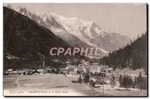 Argentiere et le Mont blanc Cartes postales