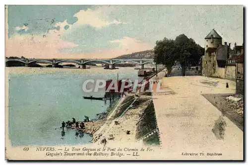 Verdun Cartes postales La tour Goguin et le pont de chemin de fer