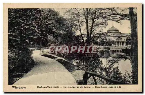 Allemagne Wiesbaden Cartes postales Cure Salle Vue du jardin