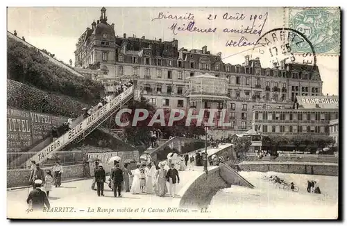 Biarritz Ansichtskarte AK La rampe mobile et le casino Bellevue