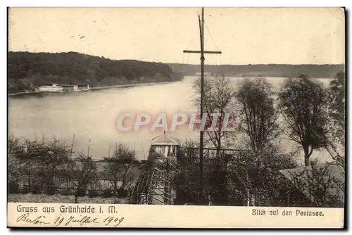 Allemagne Gruss aus Grunheide Ansichtskarte AK Blick auf den Peetzsee