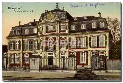 Allemagne Dusseldorf Schloss Jagerhof Cartes postales Bureau de la place
