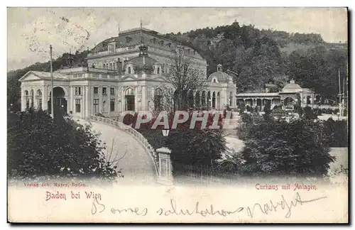 Allemagne Baden bei Wien Cartes postales Curhaus mit Anlagen