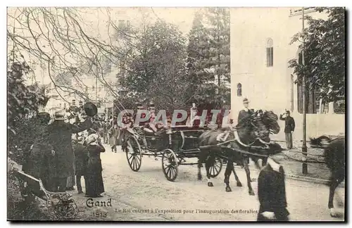 Belgie Belgique Cartes postales Gand le roi entrant a l'exposition pour l'inauguration des floralies