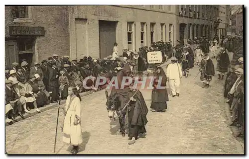 Belgie Belgique Procession de Penitence de Furnes dernier dimanche de juillet Ansichtskarte AK La fuite en Egypte