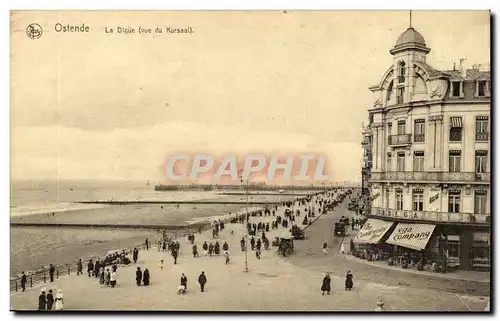 Belgie Belgique Ansichtskarte AK Ostende La digue (vue du Kursaal)