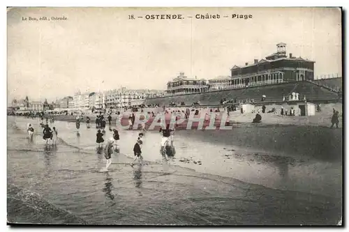 Belgie Belgique Ostende Cartes postales Chalet Plage