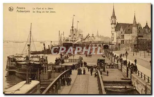 Belgie Belgique Anvers Ansichtskarte AK Le pont et le Steen