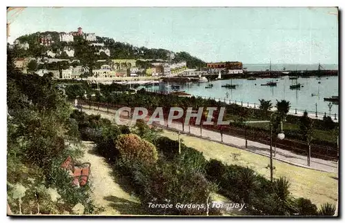 Grande Bretagne Torquay Cartes postales Terrace Gardens