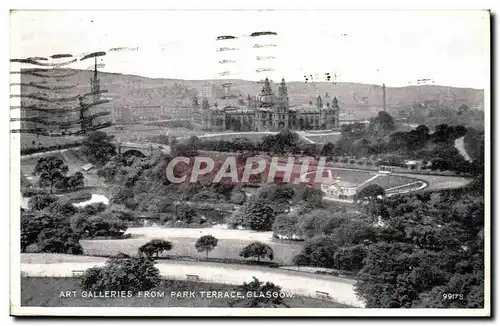 Grande Bretagne Cartes postales Art galelries from Park Terrace Glasgow Scotland Ecosse