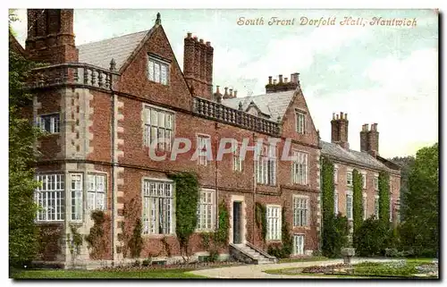 Great Britain South Front Dorfold Hall Nantwich Ansichtskarte AK