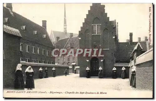 Belgie Belgique Mont Saint Amand Cartes postales Beguinage Chapelle des SEpt douleurs de marie