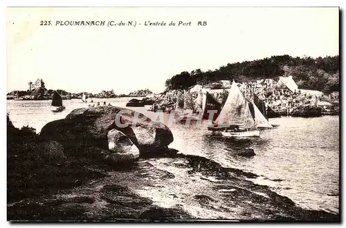 ploumanach Cartes postales L&#39entree du port (bateaux)