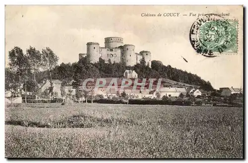 Ansichtskarte AK Chateau de Coucy Vue prise au couchant