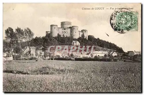 Cartes postales Chateau de Coucy Vue prise au couchant