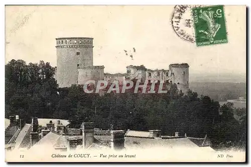 Ansichtskarte AK Chateau de Coucy Vue prise au levant