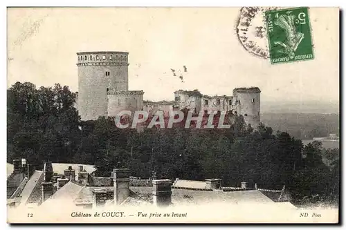 Cartes postales Chateau de Coucy Vue prise au levant