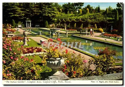 Great BRitain Cartes postales The italian garden Compton Acrs Canford Cliffs Poole Dorset