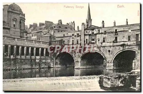 Great BRitain Bath Ansichtskarte AK Pulteney bridge