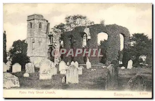 Great BRitain Basingstoke Ansichtskarte AK Ruins holy ghost church (fantome)