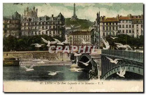 Lyon Cartes postales Le pont Lafayette et les Mouettes