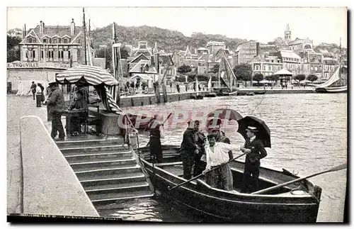 Trouville Cartes postales Le bac a maree basse